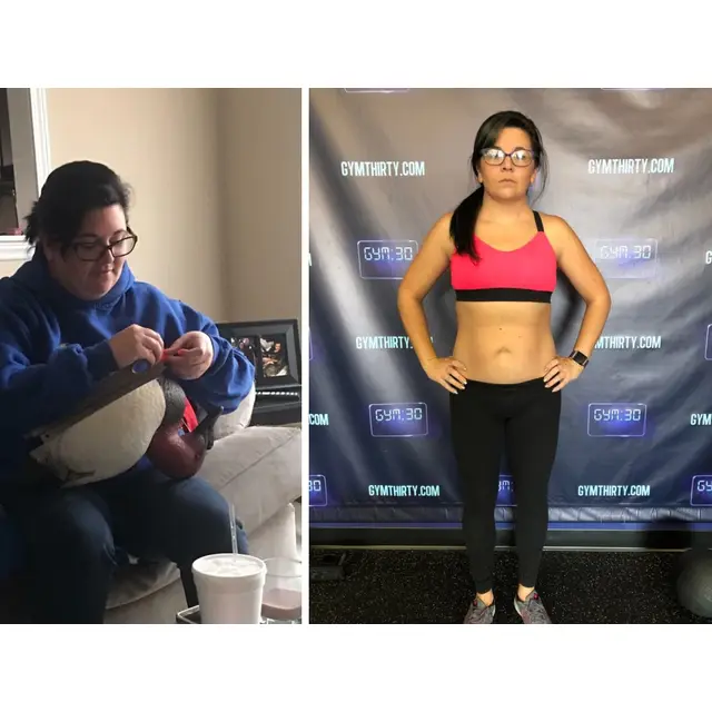 Lauren before and after