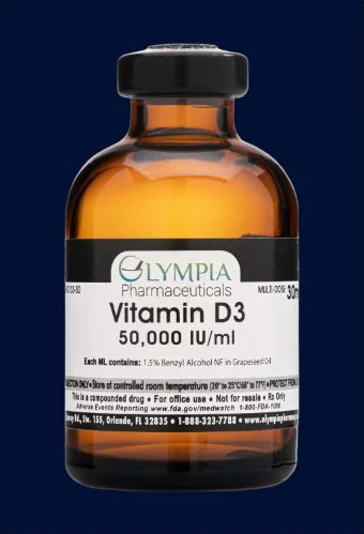 Vitamin D3 injection vial
